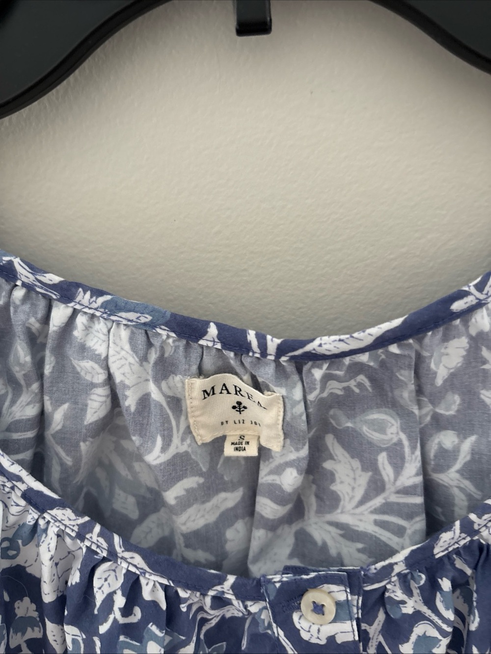 Marea by Liz Joy Sophie Blouse Indigo Blossom Size Small - Picture 4 of 4